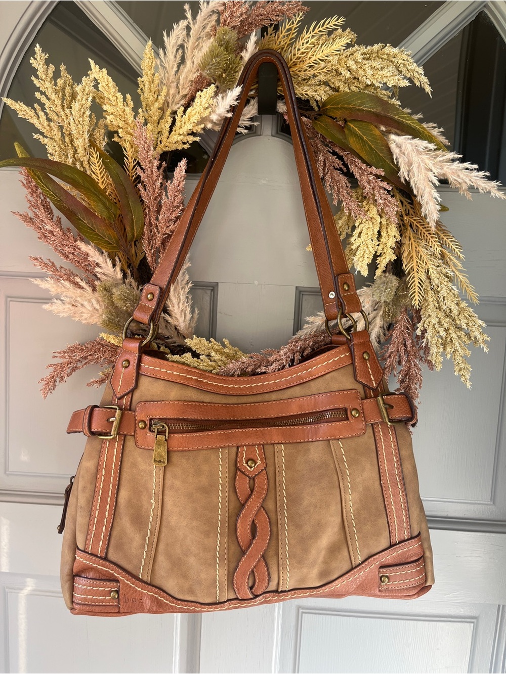 BOC Braided Detail Shoulder Bag Classic Women's Handbag Western Cowgirl